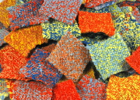 Hazel Rose loom woven squares