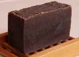 Soap dyed with alkanet - a blue natural dye