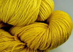BFL superwash wool dyed with Weld natural dye extract