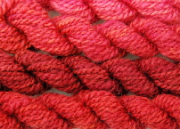 BFL superwash wool dyed with brazilwood natural dye extract