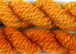 Handspun wool dyed with Coreopsis dye extract